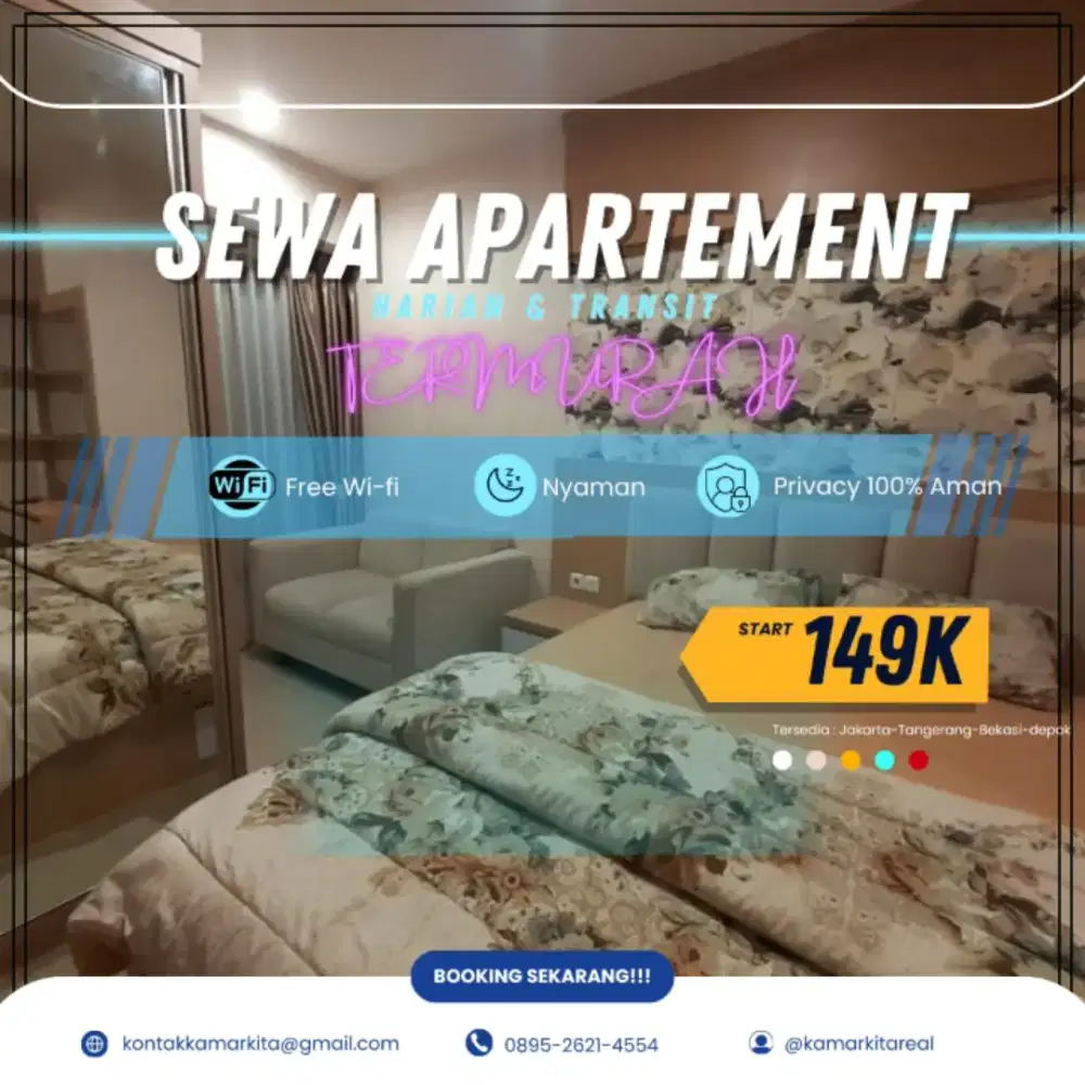 Sewa Apartemen MUTIARA BEKASI Harian/Transit Termurah