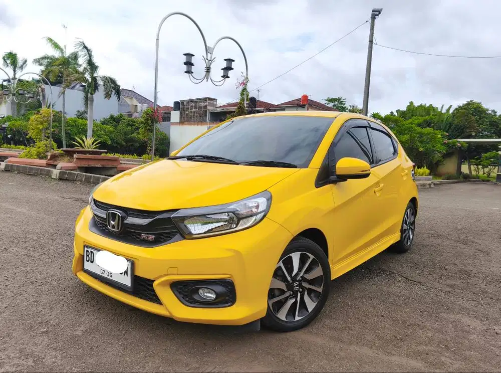 KM 20rb Honda New Brio RS CVT AT 2020 2021 Full Original Cat Yellow
