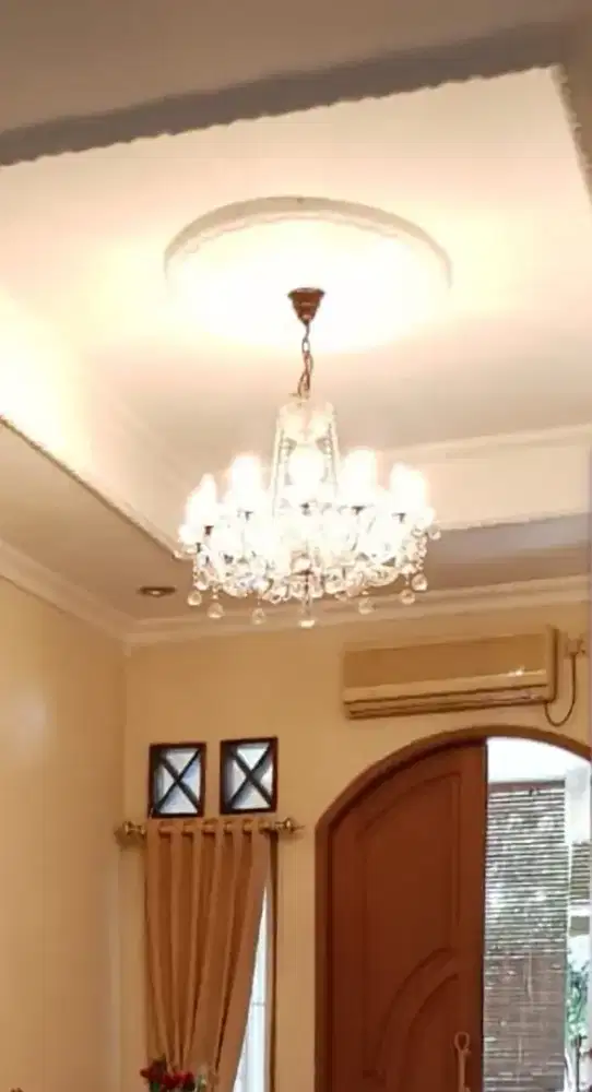 Dijual 2 SET Lampu Kristal Bohemia Asli