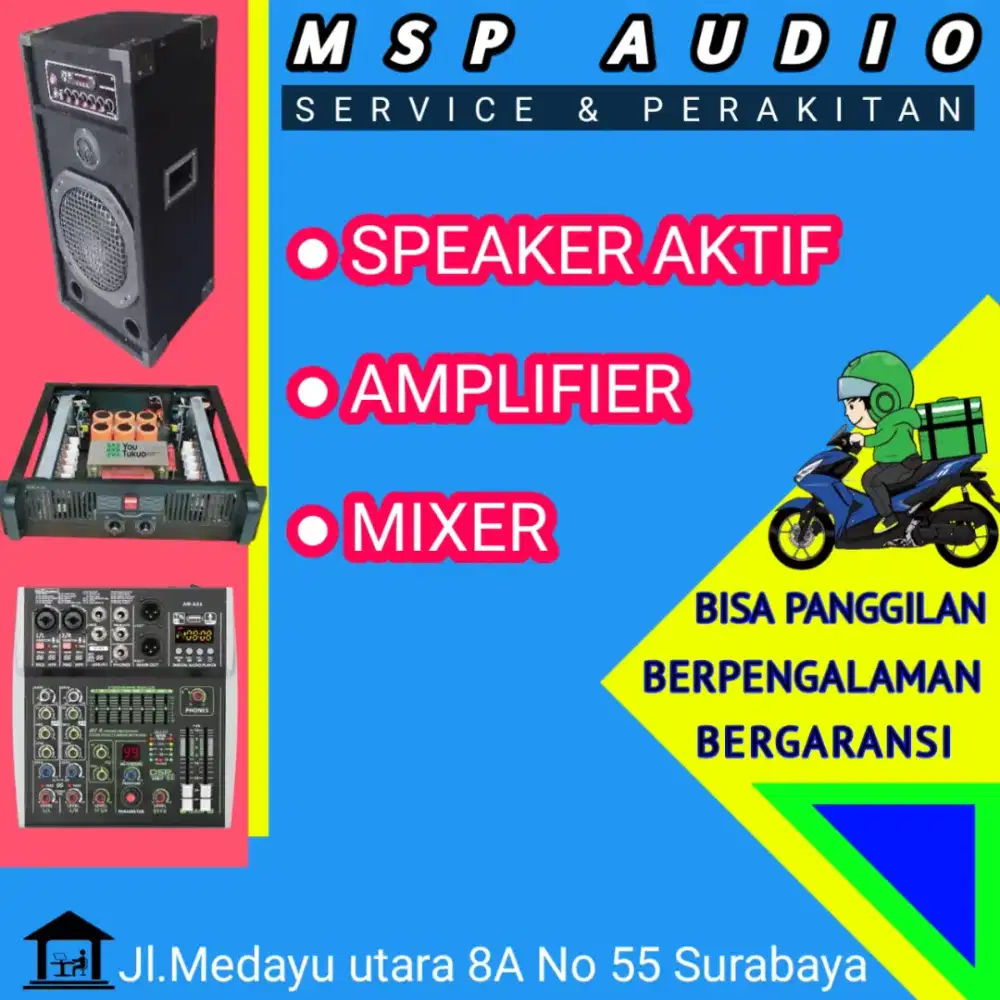 Speaker aktif dan amplifier rakitan preorder