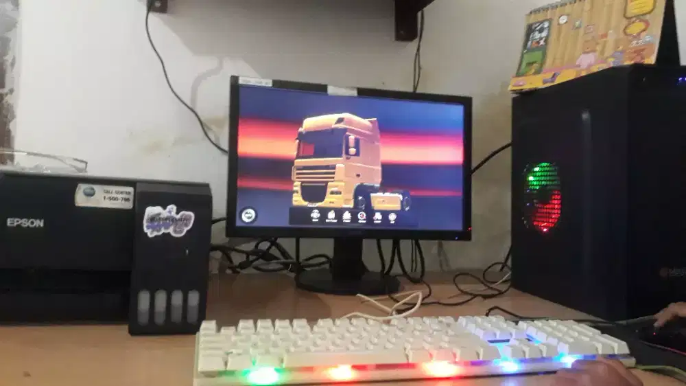 1 set komputer dan printer epson