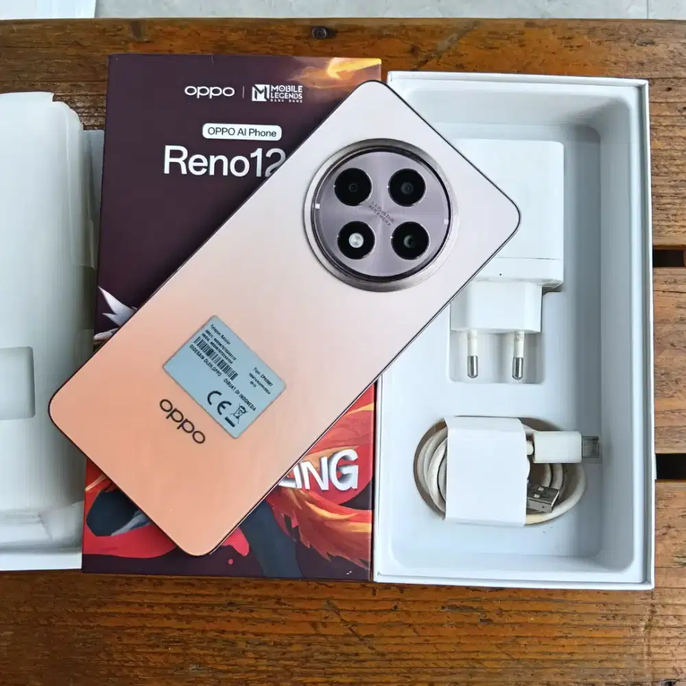 Oppo reno 12F 4G ram 8/256GB lengkap normal mulus