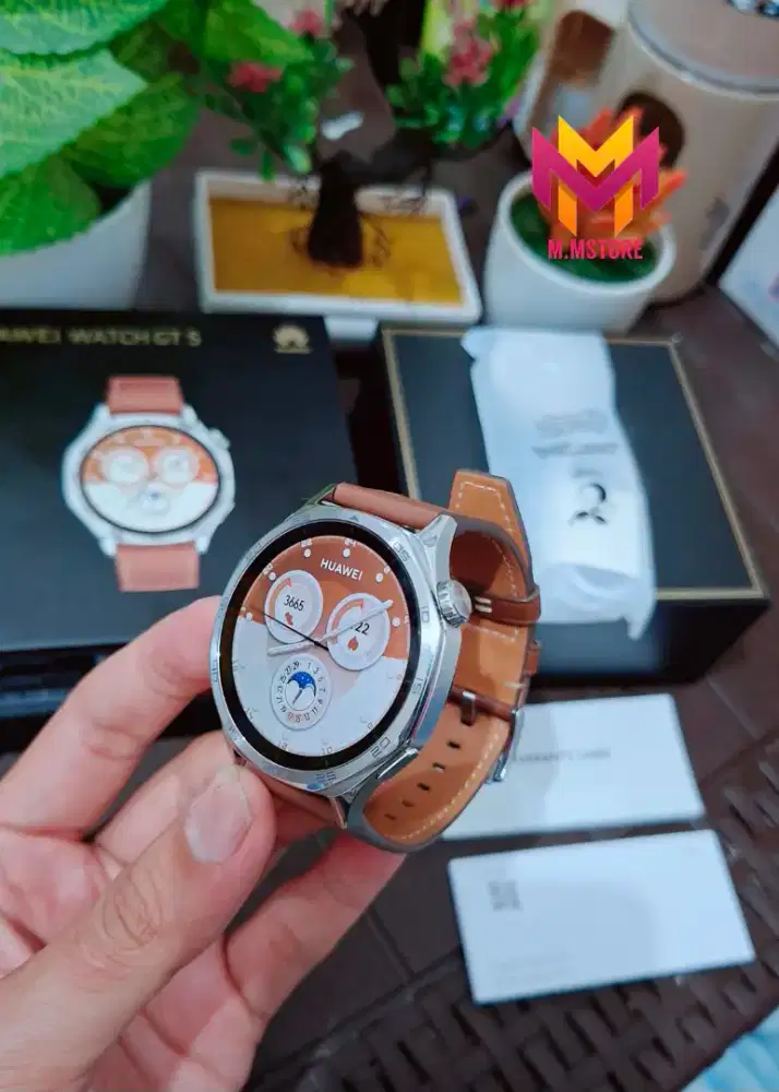 Huawei Watch GT 5 46mm Brown Mulus Fullset original smartwatch garansi