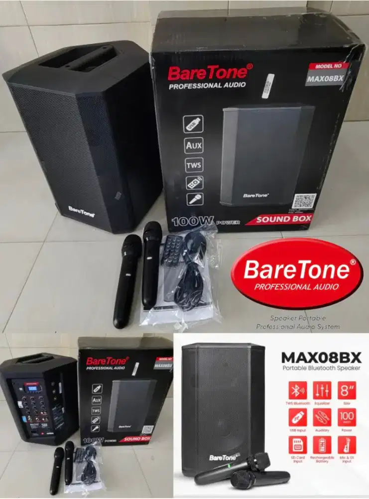 Speaker Bluetooth BareTone MAX 08BX 100 Watt
