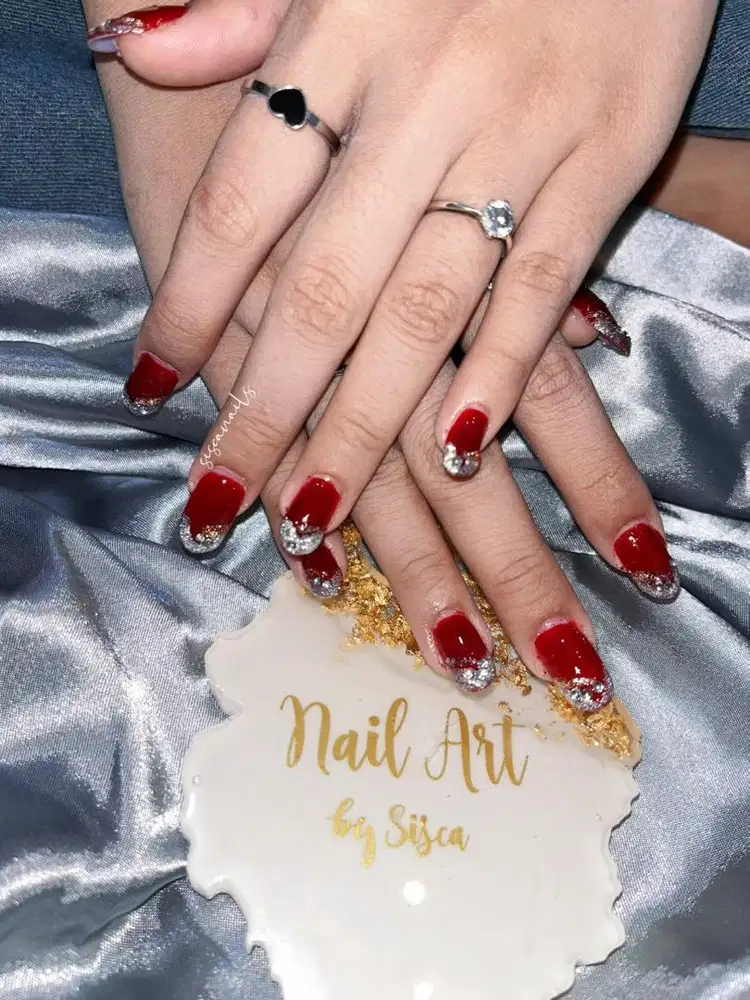 PROMO !!NAIL FULL ART/NAIL GEL FULL ACC 100RB-TAHAN 3 MINGGU !!