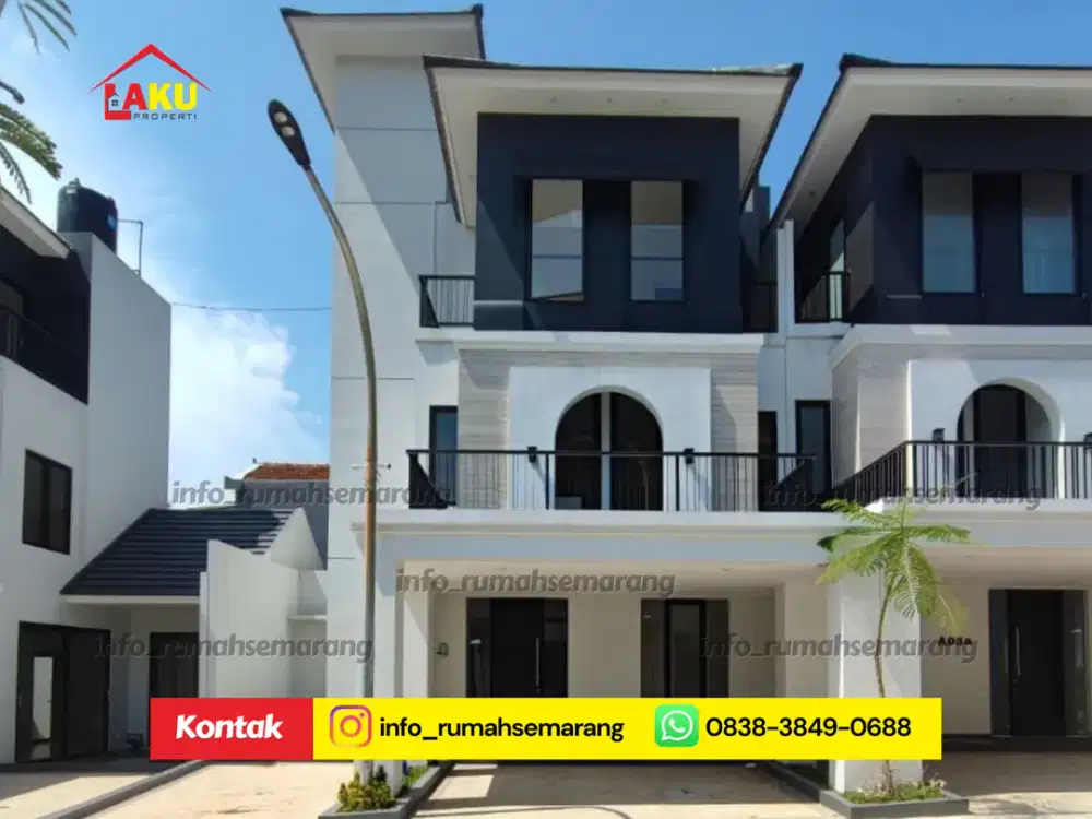 REE ALL COST! Rumah 3 Lantai 4 KT — Carport 3 Mobil, SHM, Harga 2,4 M