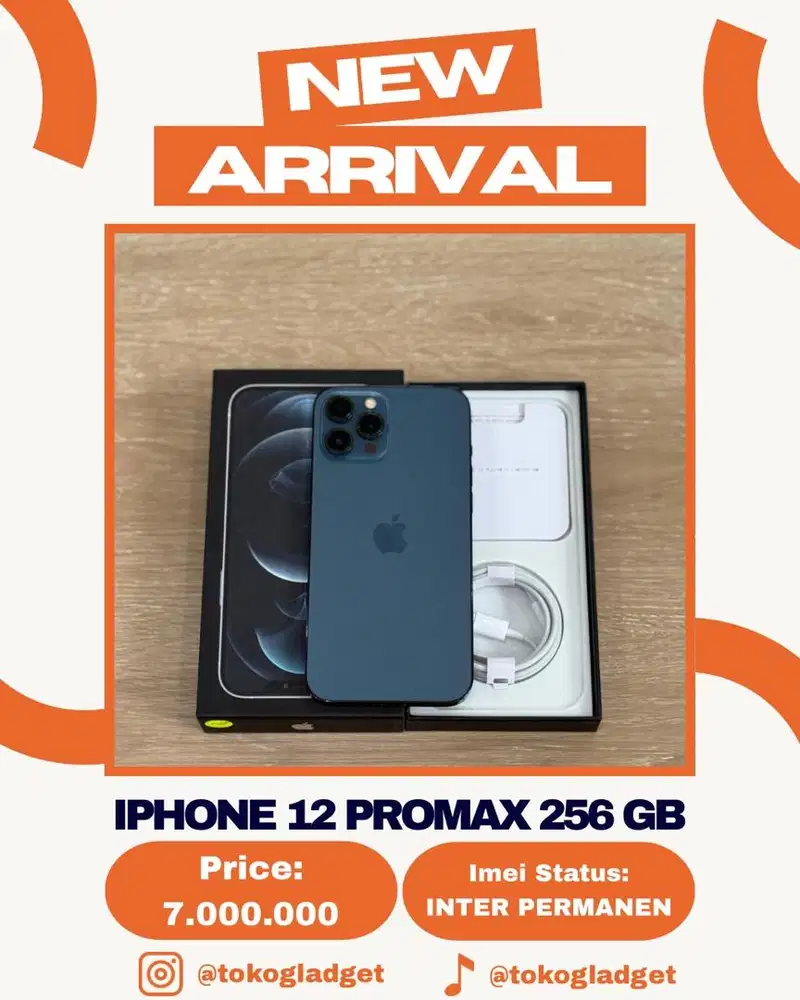 iPhone 12 Promax 256 Gb ex INTER PERMANEN