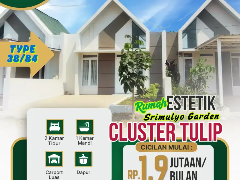EKSKLUSIF!! RUMAH ESTETIK DI CLUSTER TULIP BANDAR LAMPUNG