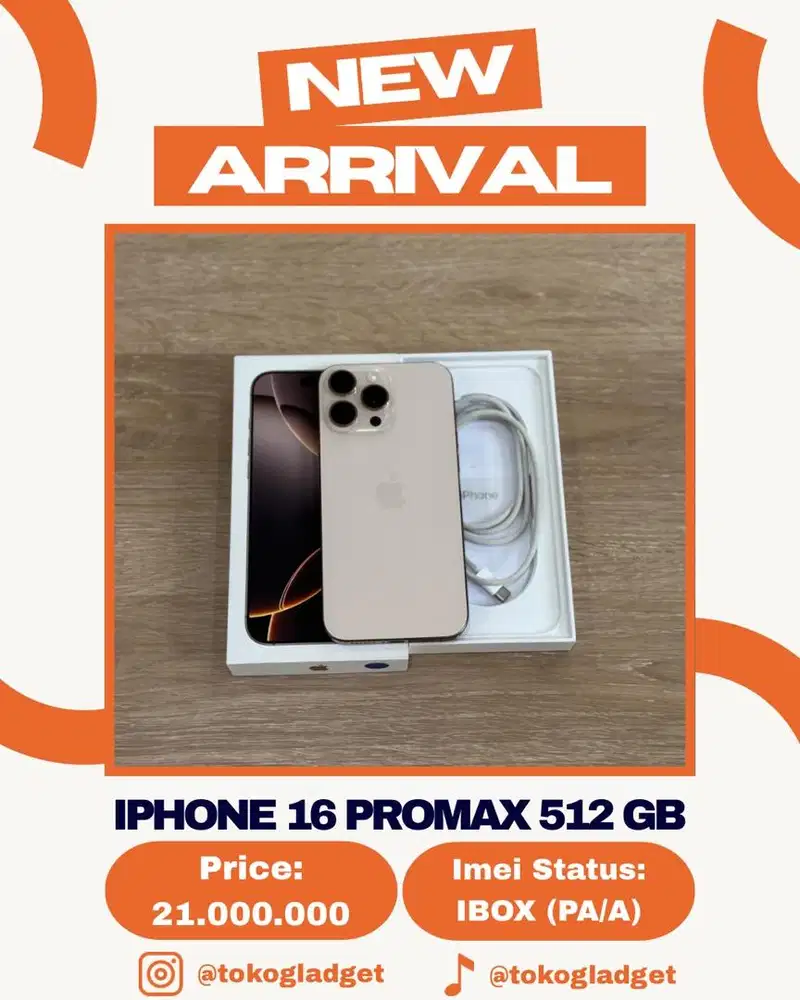 iPhone 16 Promax 512 Gb ex IBOX