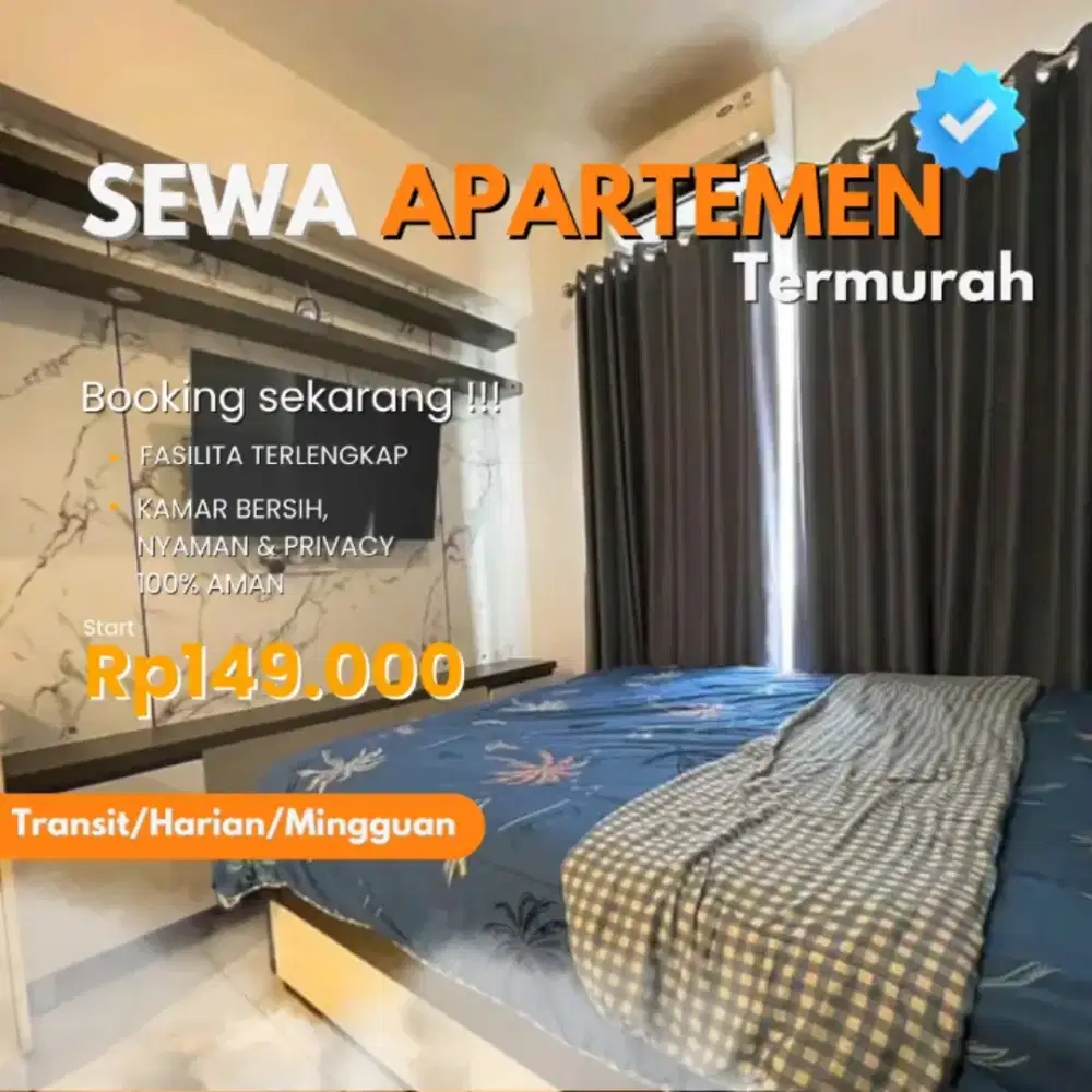 Sewa apartemen Transpark Cibubur TSM Depok Harian/Transit Termurah