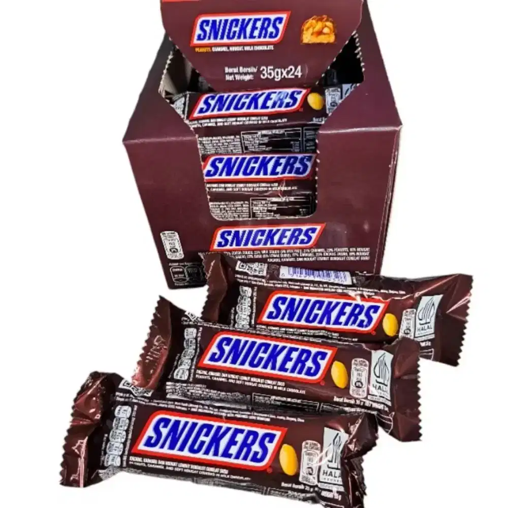 [ 1 BOX ISI 24PCS ] Snickers Peanut Chocolate Original 35gr