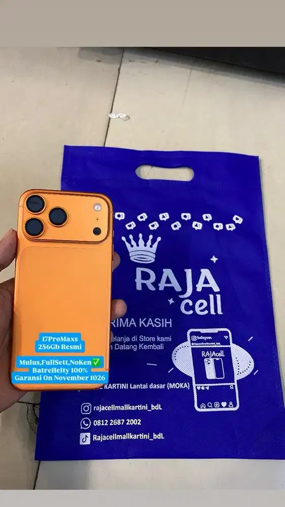 Iphone 17promaxs internal 256Gb Resmi