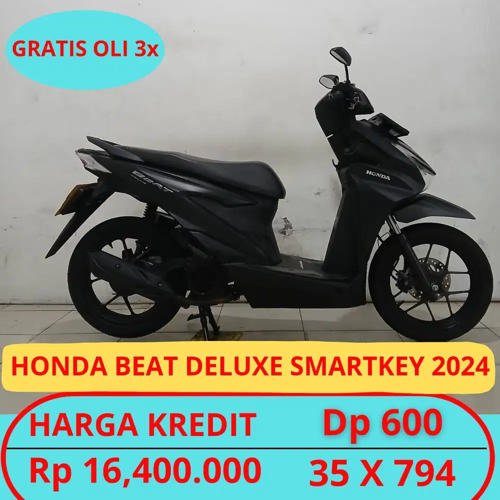 HONDA BEAT DELUXE SMARTKEY 2024 DP HANYA 600 RIBU GUYSS
