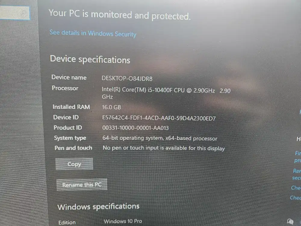 Komputer i5 gen 10 ram 16gb