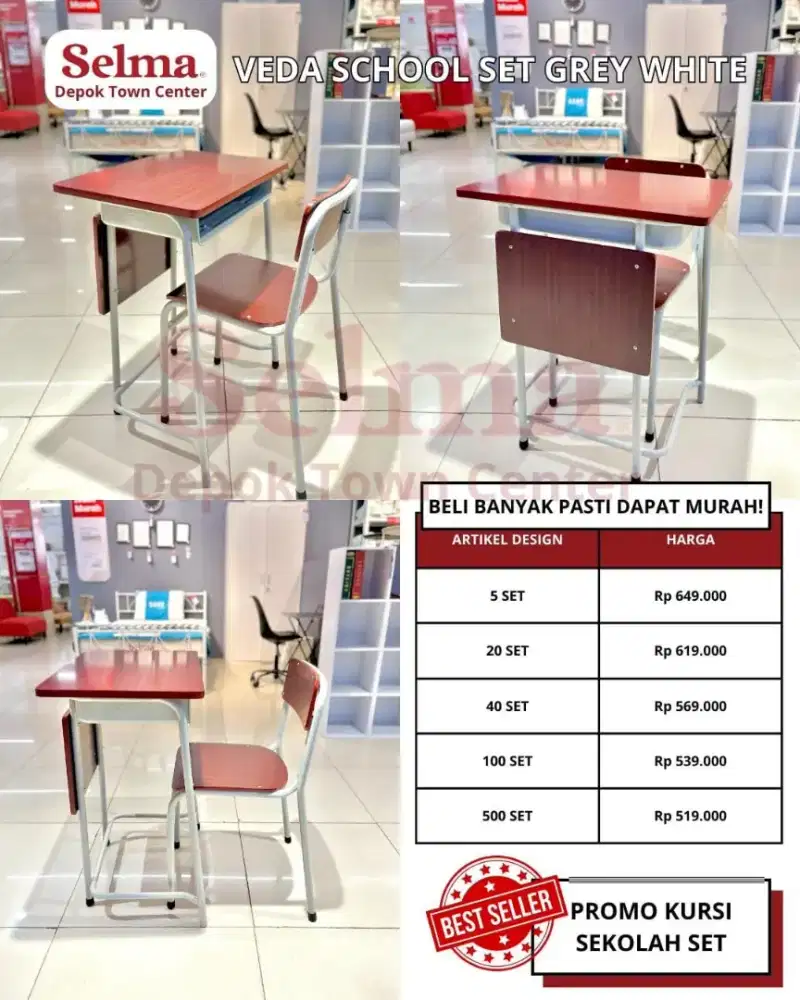 PAKET MEJA KURSI SEKOLAH TERMURAH