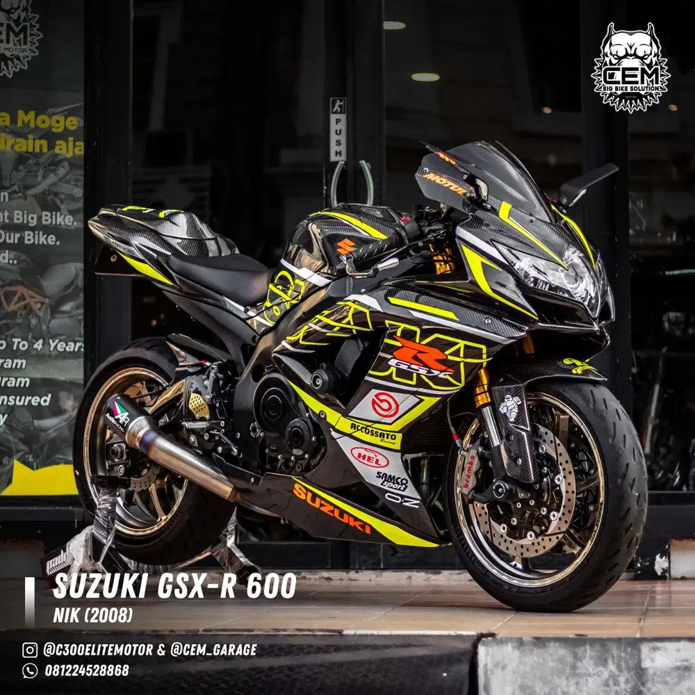 SUZUKI GSX 600 K8 NIK 2008 HEDON ACC 165 JTAN PANIGALE CBR600 ZX6R