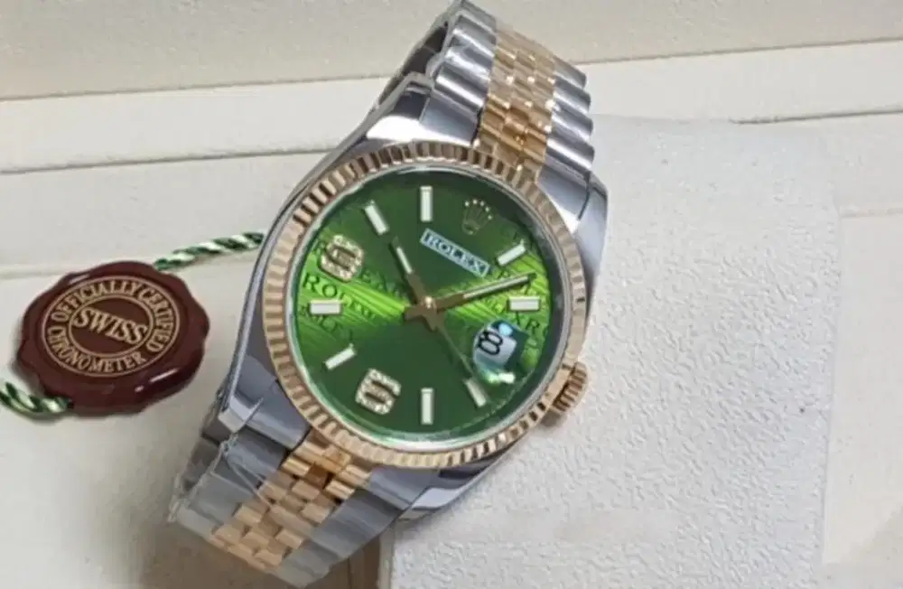 Datejust Twotone Green Waves 69 Diamond Dial 