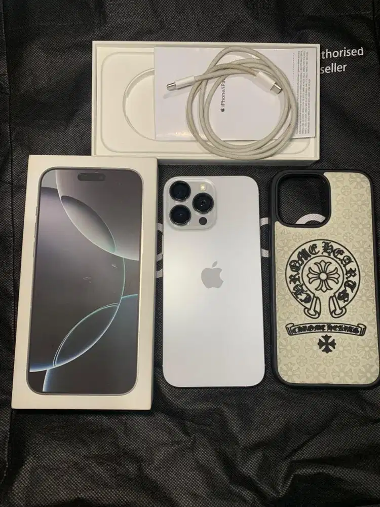 iphone 16 promax 256gb silver titanium resmi ibox pa/a