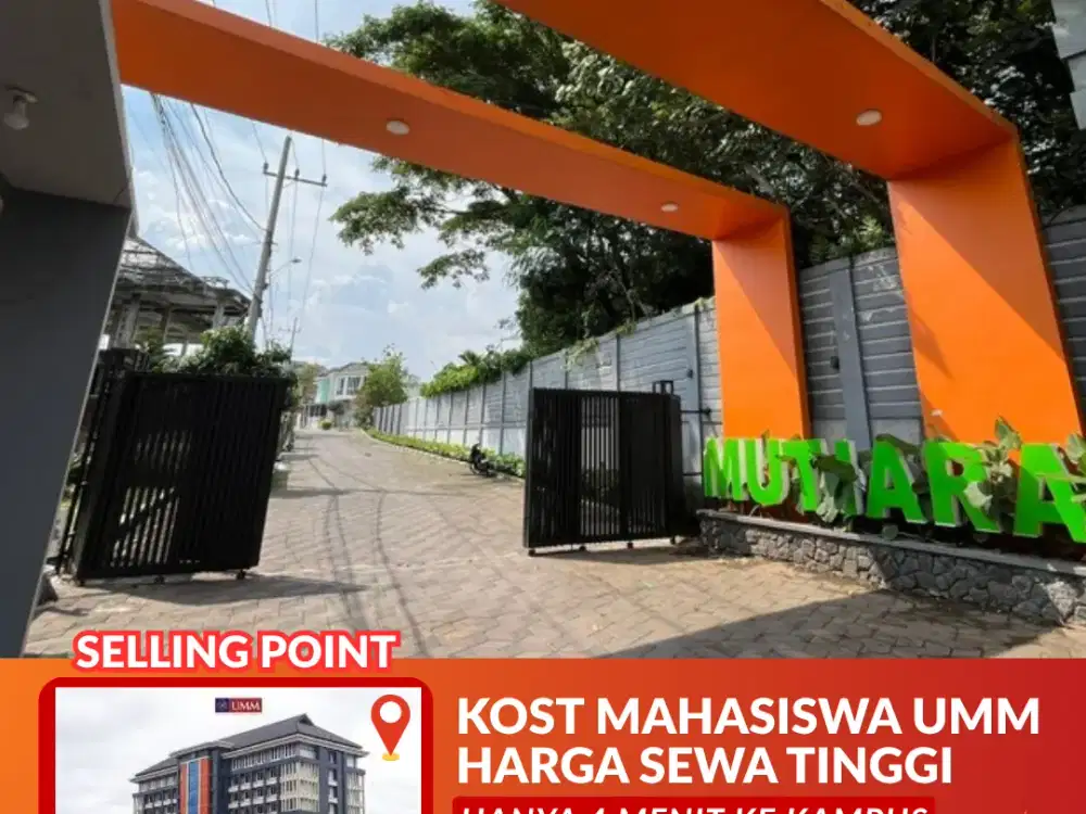 jangan khawatir kost dengan jaminan garansi pasive Income 4 menit kampus UMM