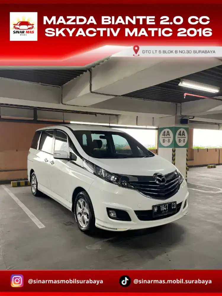 Mazda Biante skyactiv AT 2016 putih 2.0