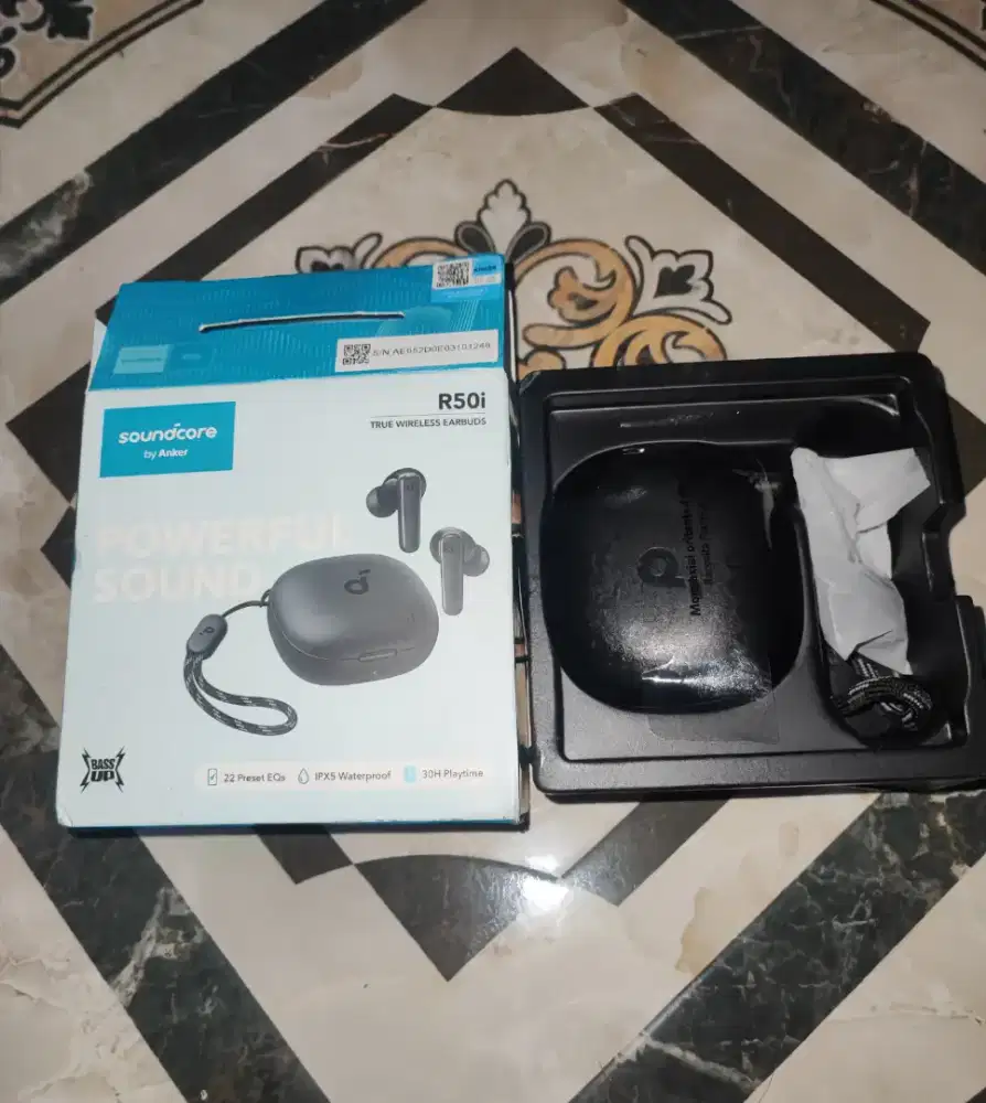 Headset / TWS Bluetooth Soundcore r50i Fullset Mulus