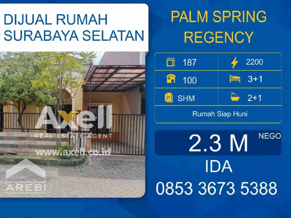 Rumah Palm Spring Regency Dijual