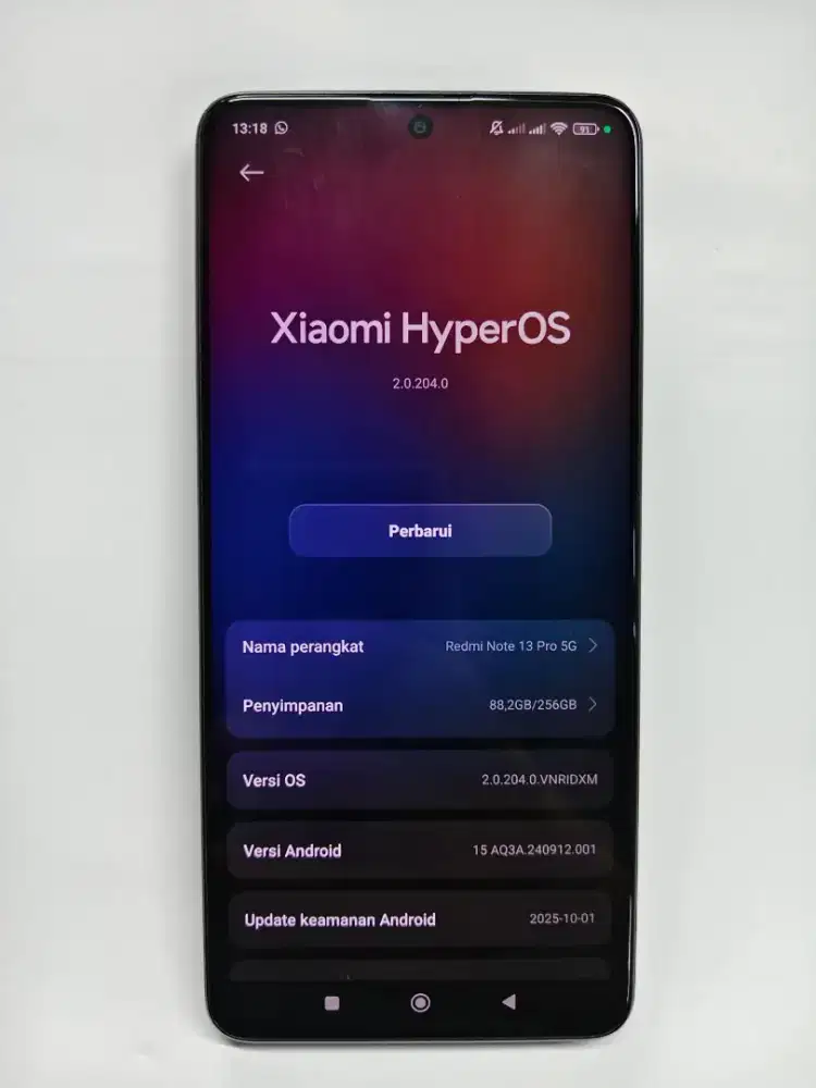 DIJUAL XIAOMI REDMI NOTE 13 PRO 5G 8/256