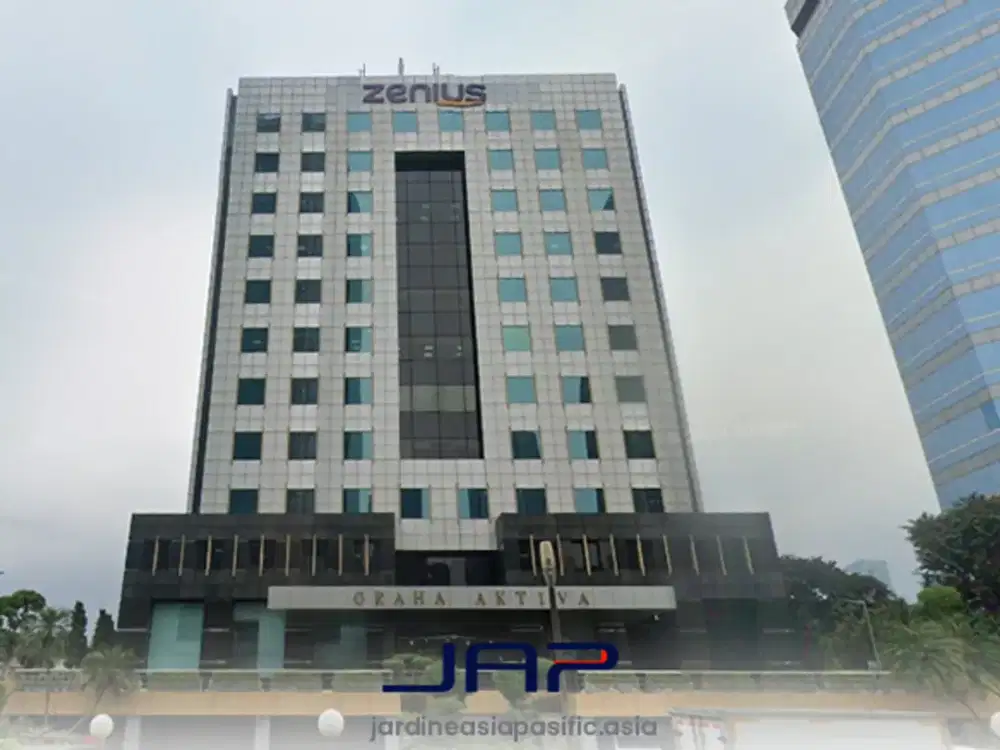 Sewa Kantor Graha Aktiva Luas 190 m2 Furnished Area Kuningan Dekat Akses LRT
