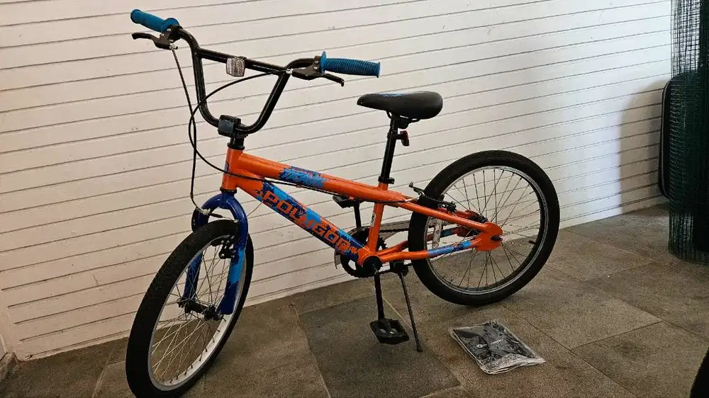 Sepeda Anak BMX Polygon Travis ukuran 20 inch - Biru Orange