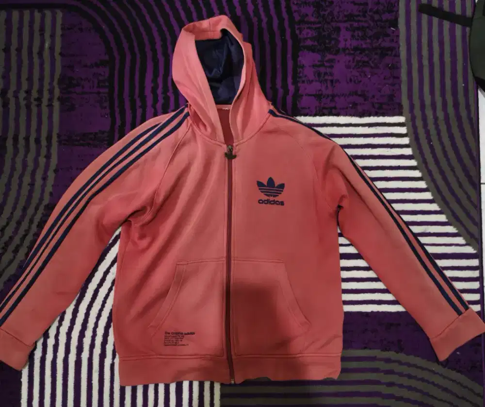 Hoodie Adidas Zipper, Merah