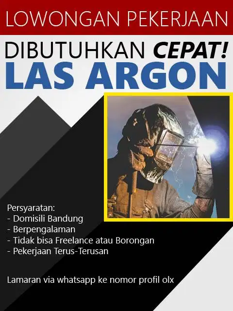 Dibutuhkan Cepat, Las Argon Stainless lokasi Bandung