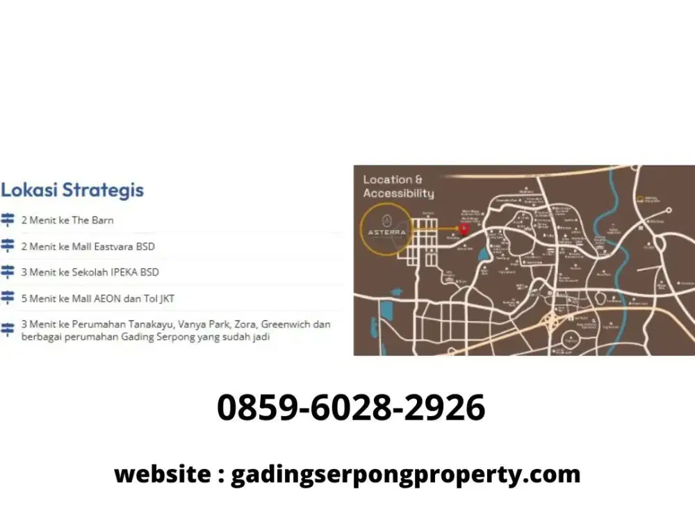 EXCLUSIVE AT BSD CITY HARGA TERBARU PALING MURAH RUKO ASTERRA BUSINESS PARK