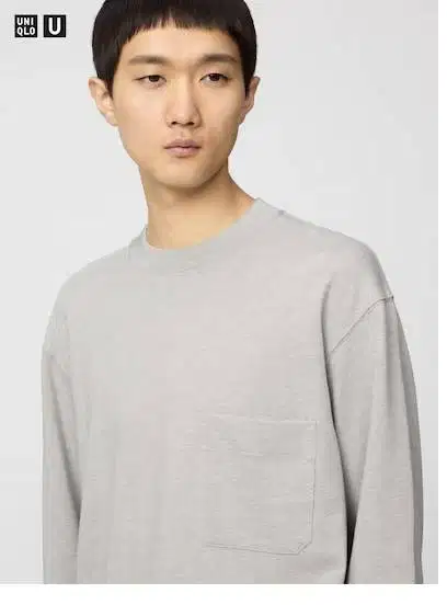 UNIQLO T SHIRT CREWNECK LONG SLEEVE WITH POCKET SIZE M