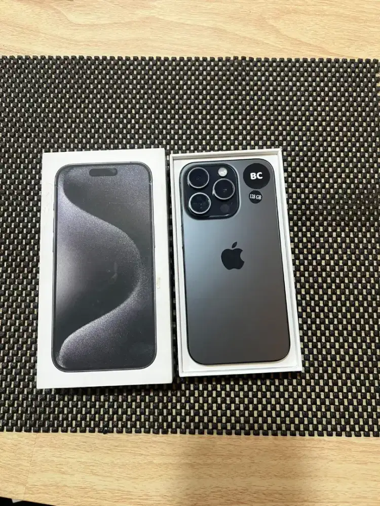 iPhone 15Pro 128GB Black BeaCukai