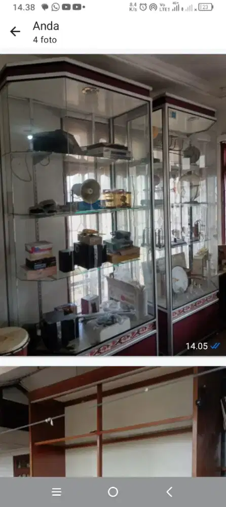 DIJUAL ETALASE KACA ALUMINIM