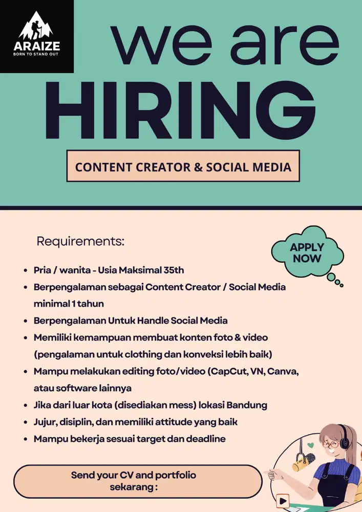 Loker Content Creator dan Sosial Media