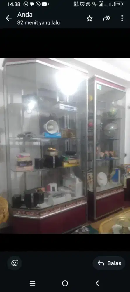 Etalase kaca aluminium Ok