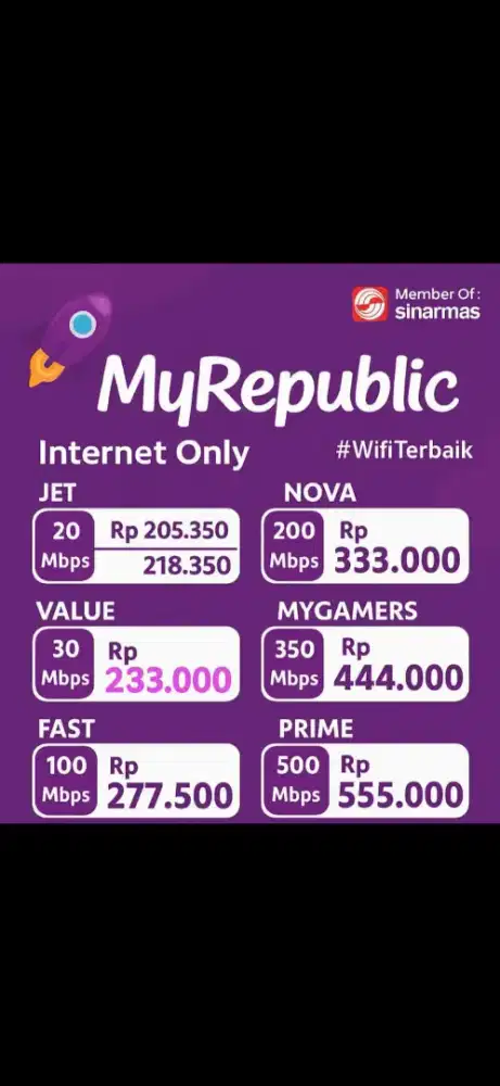 Promo pemasangan internet myrepublic WiFi Myrepublic Cilincing