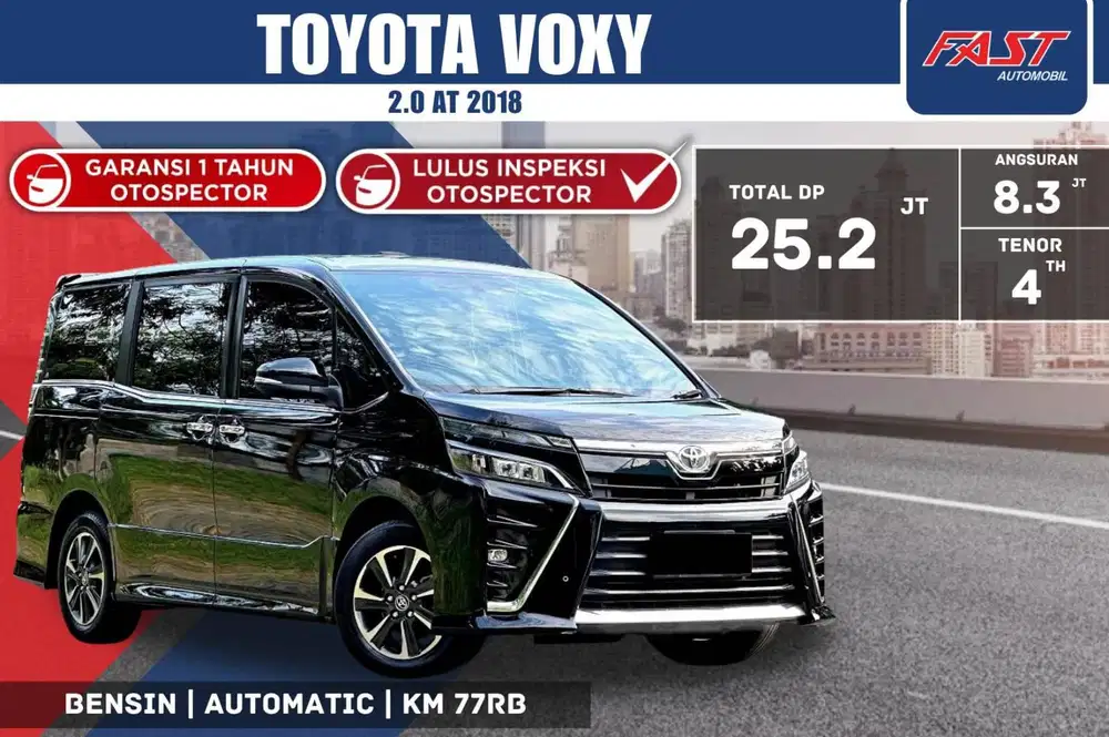 TOYOTA VOXY 2018 2.0 AT PANORAMIC KM.77RB & PAJAK PANJANG#F3ST