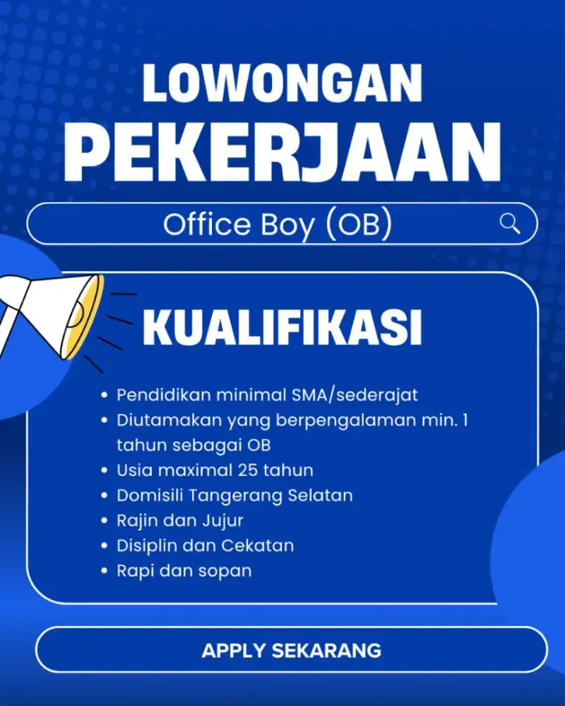 Lowongan office boy