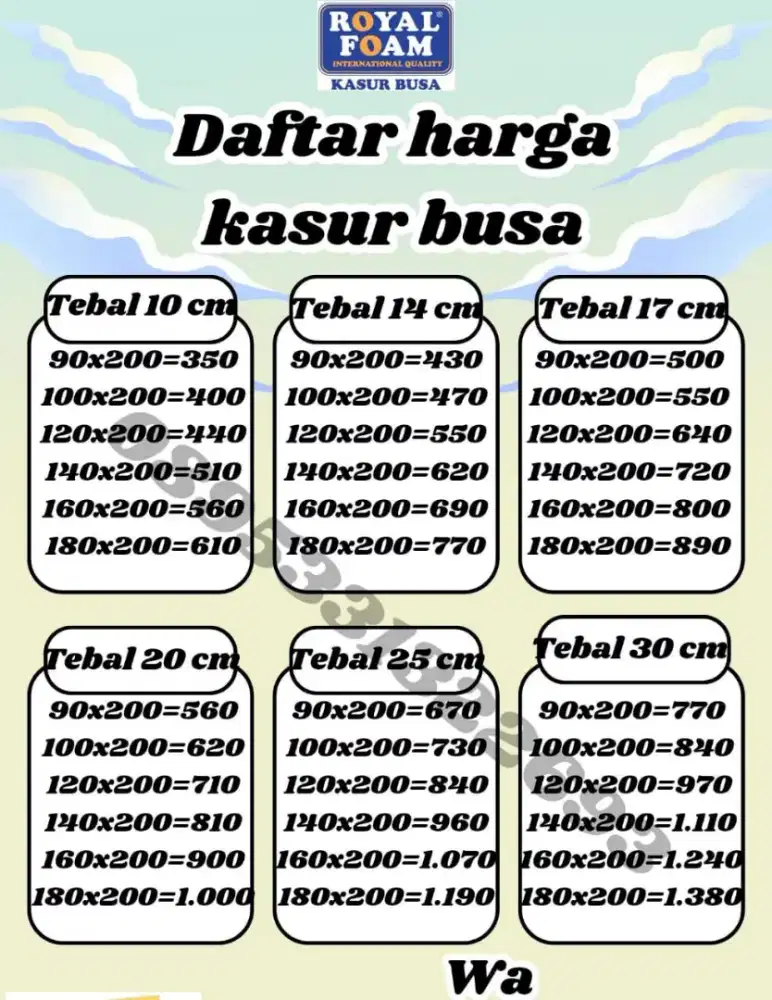 Agen kasur busa royal foam