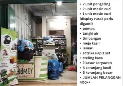 (JUAL RUGI HANYA UNTUK YG TERCEPAT) TAKE OVER USAHA LAUNDRY HELVETIA