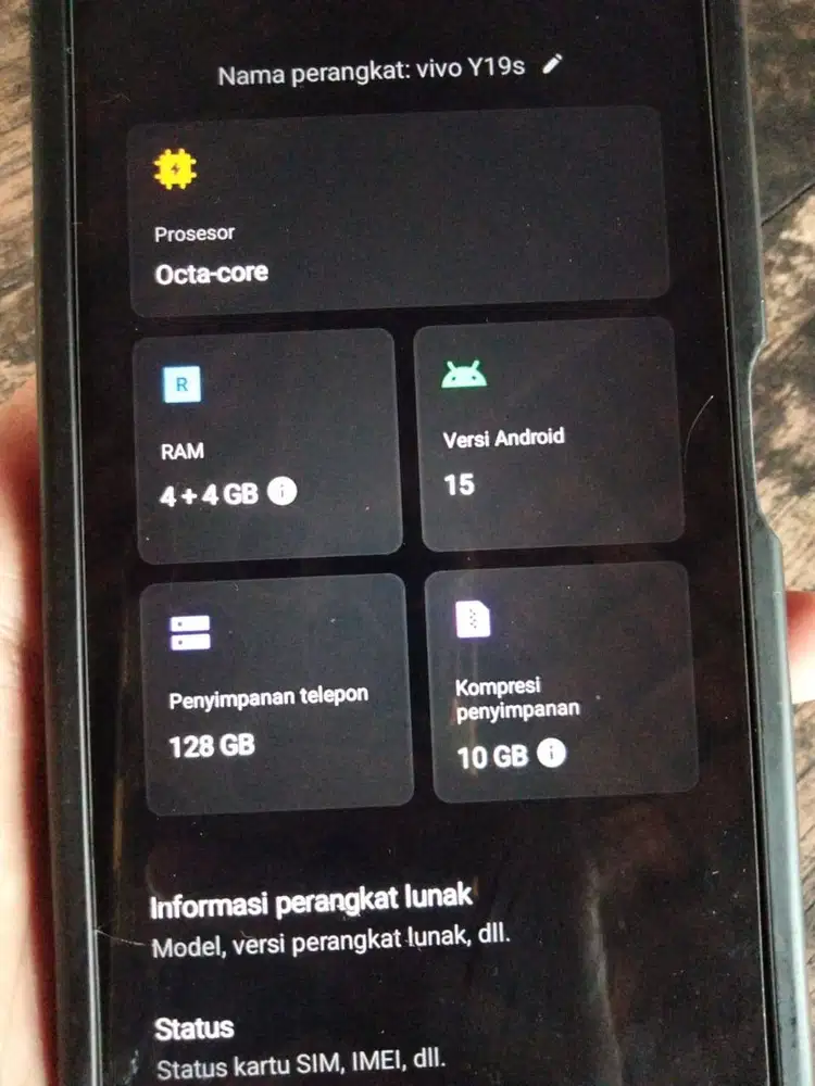 Vivo Y19S Ram 4+4/128