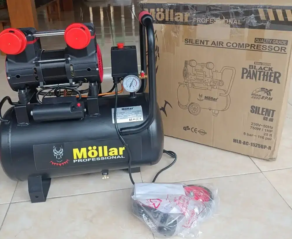 Kompresor oiless 1HP 25 liter barang baru