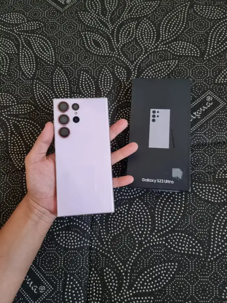 SAMSUNG S23 ULTRA 12/256GB LAVENDER SECOND RESMI EX.SEIN