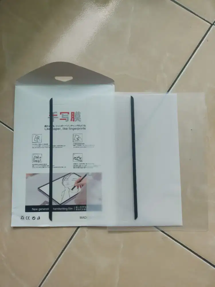 Tempered glass replaceable papermate untuk ipad 6/air 1-2/pro 9.,7