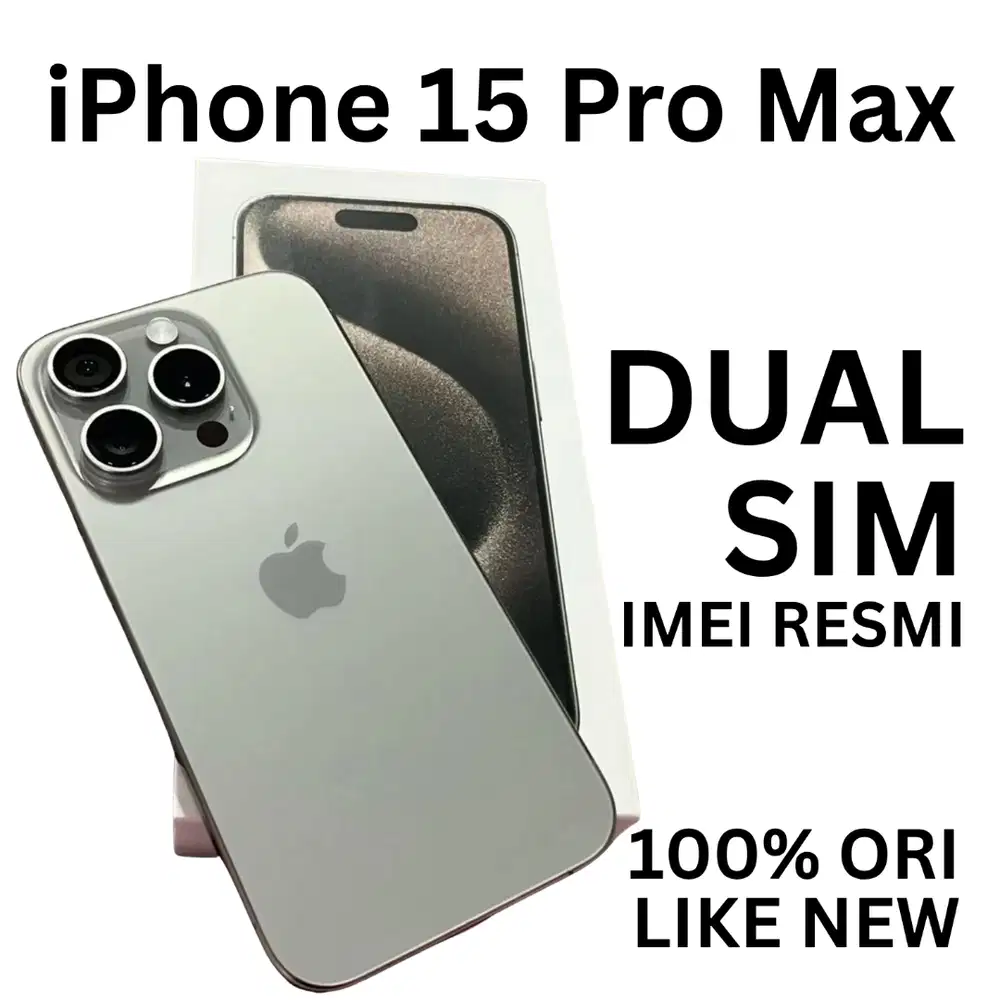 [DUAL SIM] iPhone 15 Pro Max Titanium 256GB – Fisik & Function Perfect