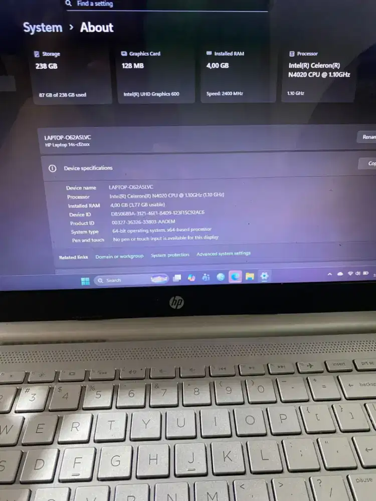 Laptop HP 14S VGA