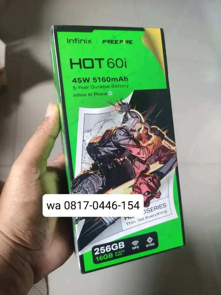 Infinix Hot 60i 8/256 gb, Baru, No repack, Resmi