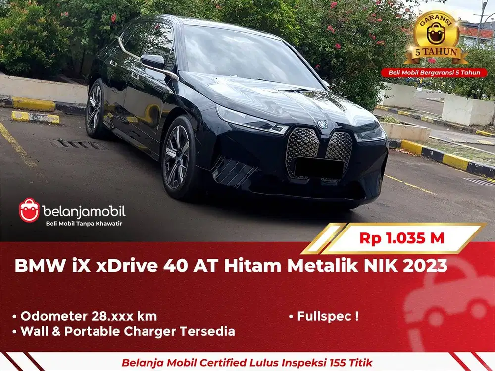 [ GARANSI 5TH ] BMW iX xDrive x Drive 40 Fullspec AT Hitam 2023/2024